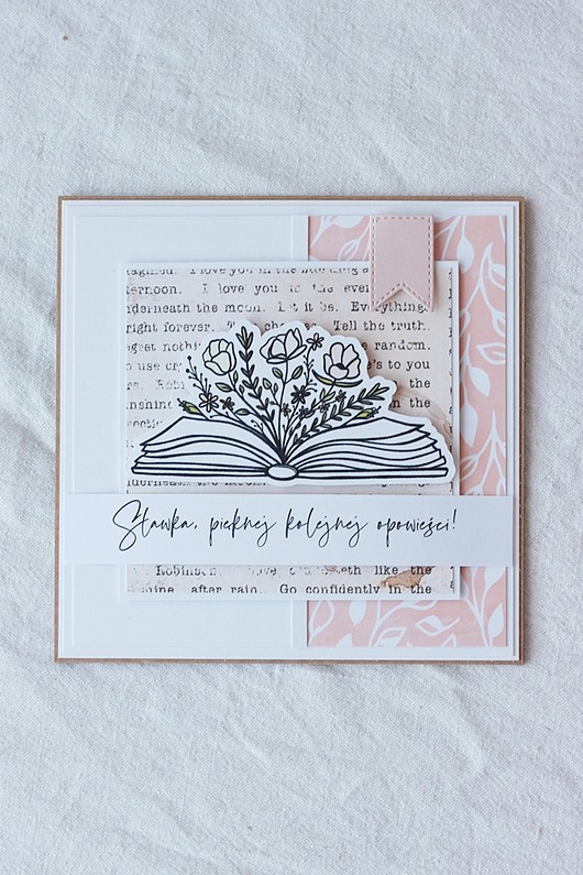 kartki scrapbooking Książka. Kartka z okazji przejścia na emeryturę dla polonistki