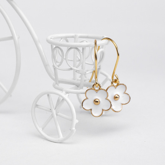 kolczyki pozłacane Kolczyki 'FLORINA' - wiosenna lekkość w złotej odsłonie