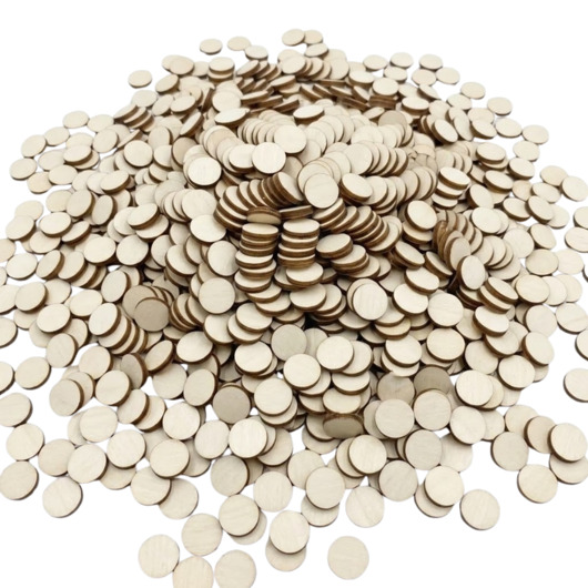 kartki scrapbooking Kółeczka ze Sklejki 1cm Drewniane Krążki Baza do Malowania Scrapki 1000szt