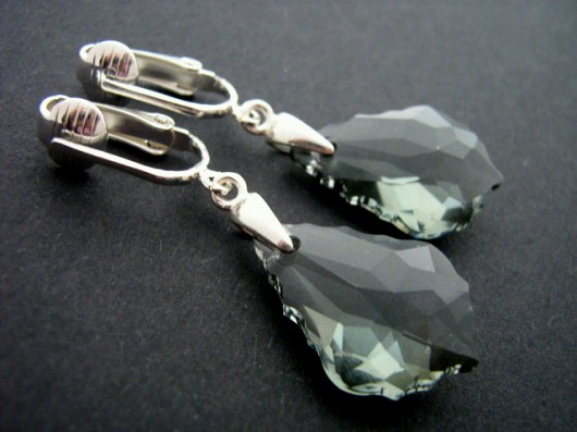 kryształ Swarovski -klipsy Lahovska