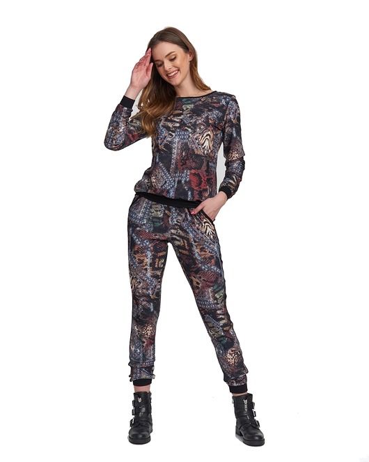 bluza bez kaptura damska Dres drukowany