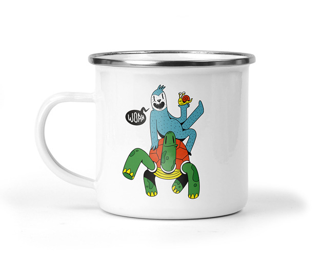 kubki Kubek metalowy żółw