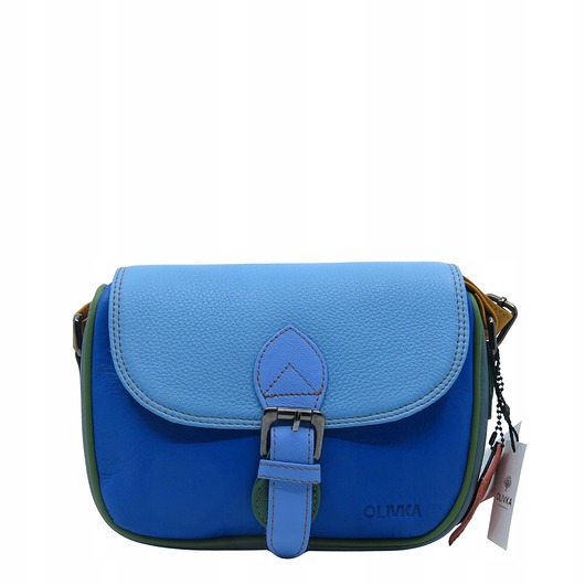 torby na ramię Listonoszka torebka damska skóra naturalna kolorowa oryginalna OLIVKA