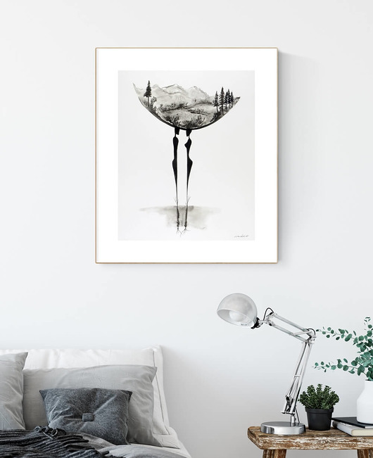 obrazy Grafika 40X50 cm wykonana ręcznie