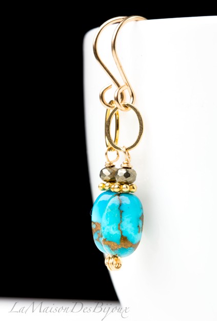 Reine de Turquoise kolczyki OLANDRE