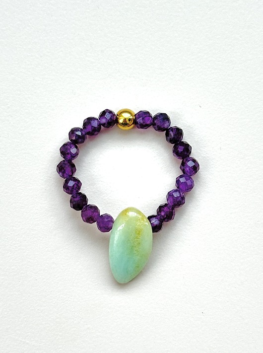 pierścionki elastyczne Pierścionek z Agatem wodnym