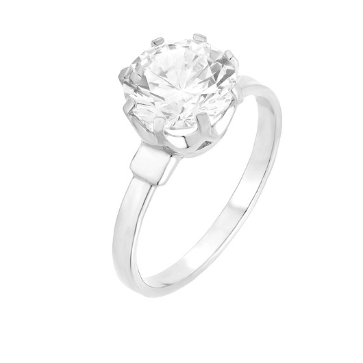 pierścionki srebrne Srebrny pierścionek z dużą cyrkonią