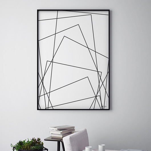 Grafika / Plakat "Szalone prostokąty" 60x80cm WzoryKolory