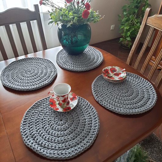 podkładki do kuchni Podkładka okrągła ze sznurka 34cm