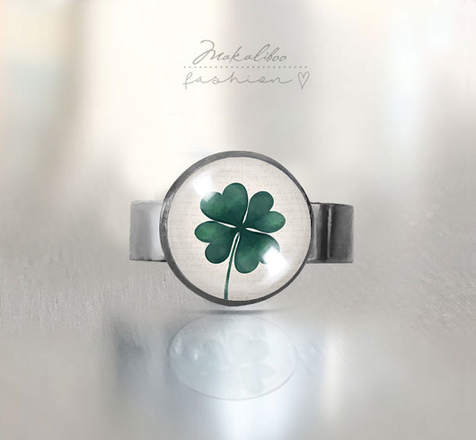 pierścionek z żywicy Good Luck - mini simple ring