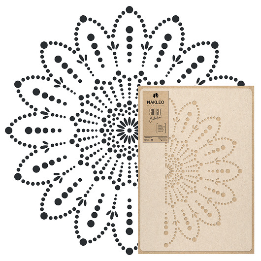 tapety i naklejki ścienne Szablon malarski wielokrotny // KORONKOWA MANDALA SZYDEŁKOWA