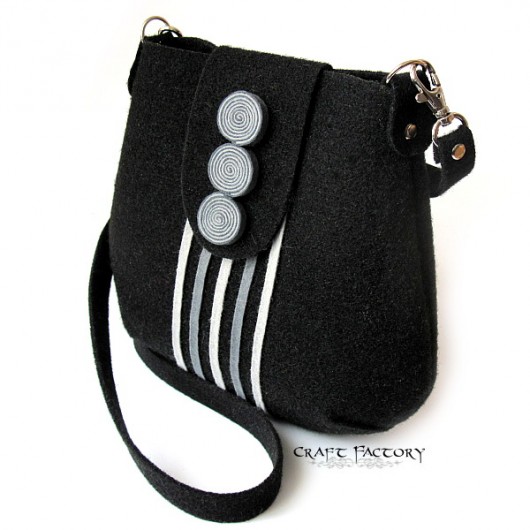 Black Hypnotic Grey - mała torebka na ramię Craft Factory