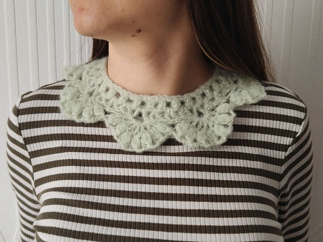 ubrania różne Pistacjowy kołnierzyk