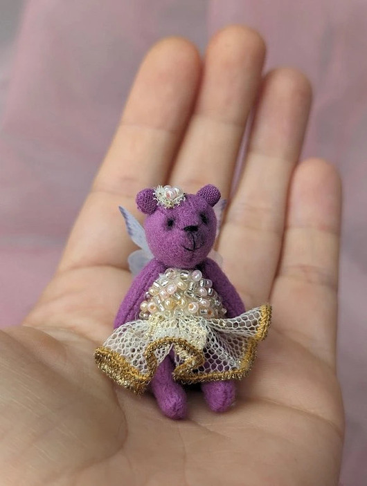 misie i maskotki Zabawka miniaturowa -niedźwiedź