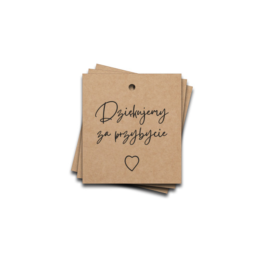 zaproszenia i kartki na ślub Zestaw 24 etykiet papier kraft  na ślub i przyjęcia, podziękowania dla gości