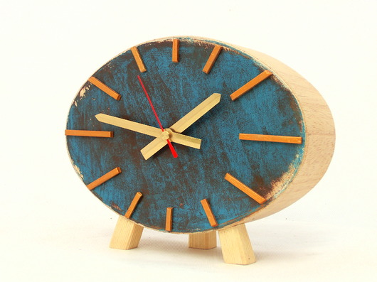 zegarek Mikrobi Elipsa Clock Wood Studio