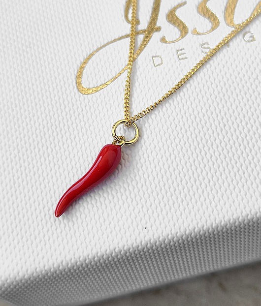 złote naszyjniki CHILLI - naszyjnik srebro złocone 24K