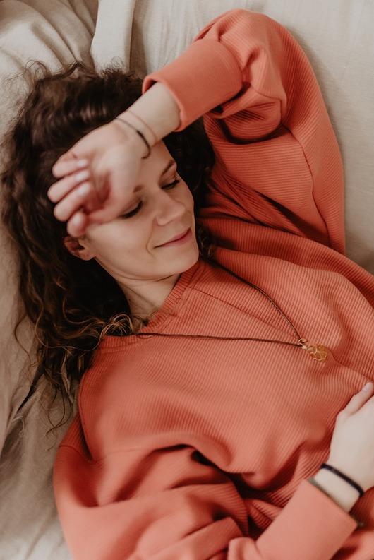 bluza bez kaptura damska Bluza POLLY / peach