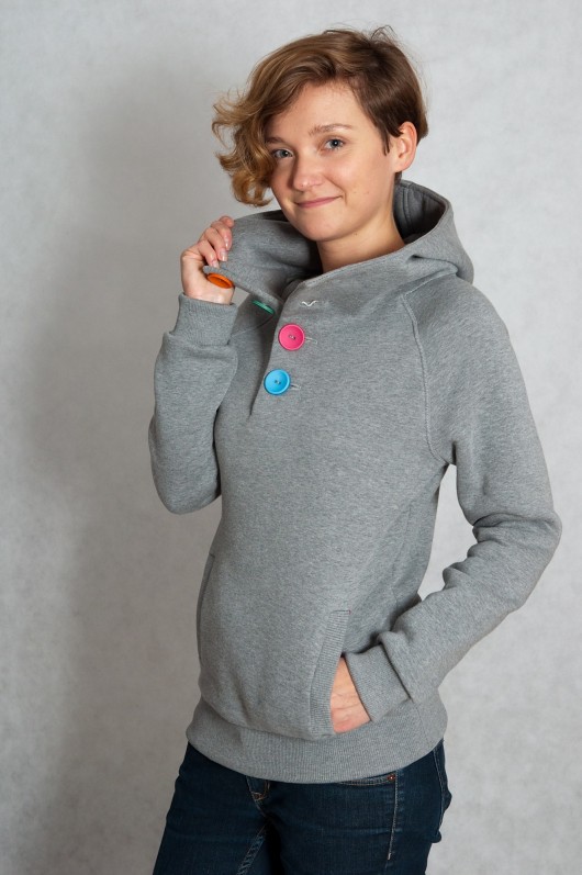 Button Pocket Grey Miss Button