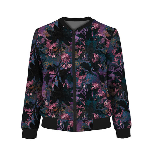bluza bez kaptura damska Bomberka damska - FLORAL