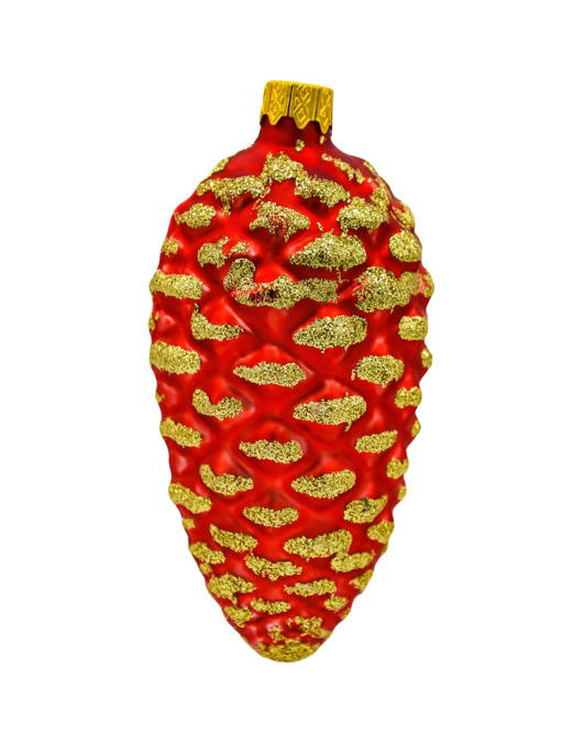 ozdoby choinkowe Bombka choinkowa: Złota Szyszka w Czerwieni