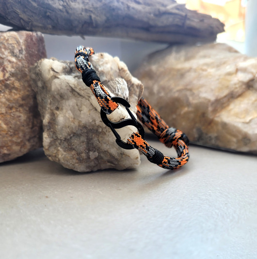 bransoletki na sznurku Z Turmalinem-  bransoletka WSPINACZA Adventure pomarańcz