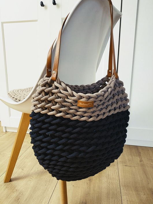 torby na ramię Torba na Ramię "Boho Weave Bag" kolor  czarna mokka
