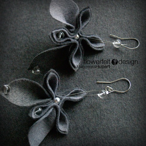 a nocą znów płakałaś...(szare) FlowerFelt Design