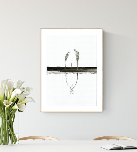 grafika A3 cm wykonana ręcznie Krystyna Siwek Art