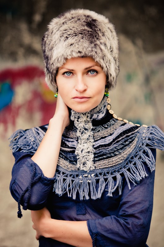 Jesienno-zimowy kołnierz tkaninowy Baboshka