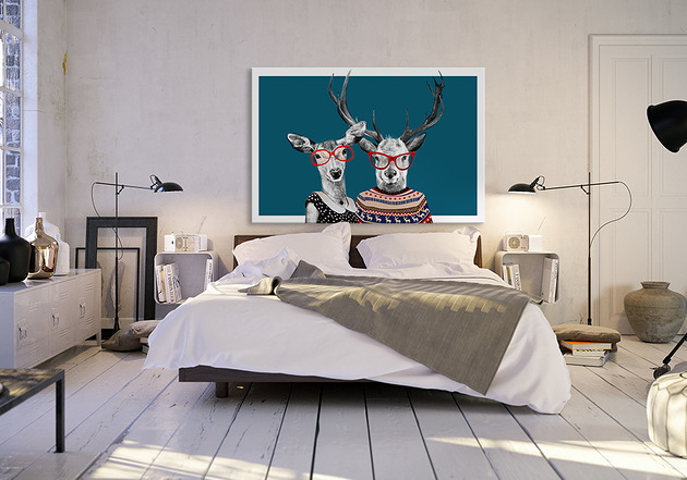 OBRAZ NA PŁÓTNIE - 100x70cm LOVE NOWdeco