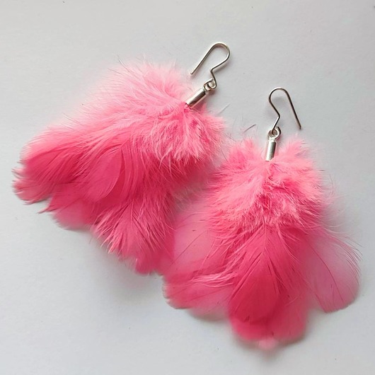 kolczyki z piórami PIÓRKO kolczyki