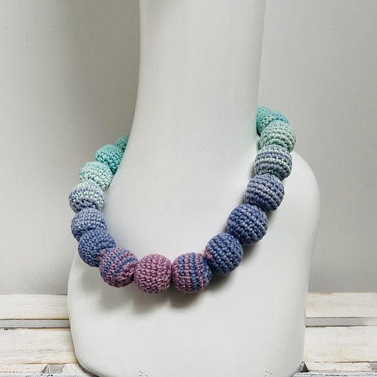 korale Korale szydełkowe naszyjnik boho handmade bawełna