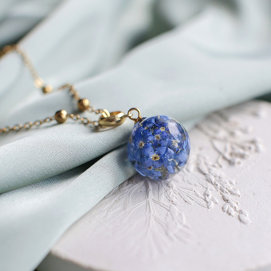 wisiory Wisiorek z niezapominajkami