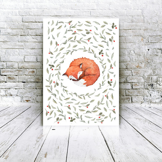 plakaty Plakat z lisem. i love forest