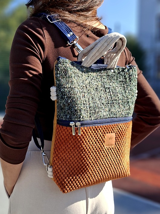 plecaki Torbo plecak 2w1 z kolorowych tkanin Tromso