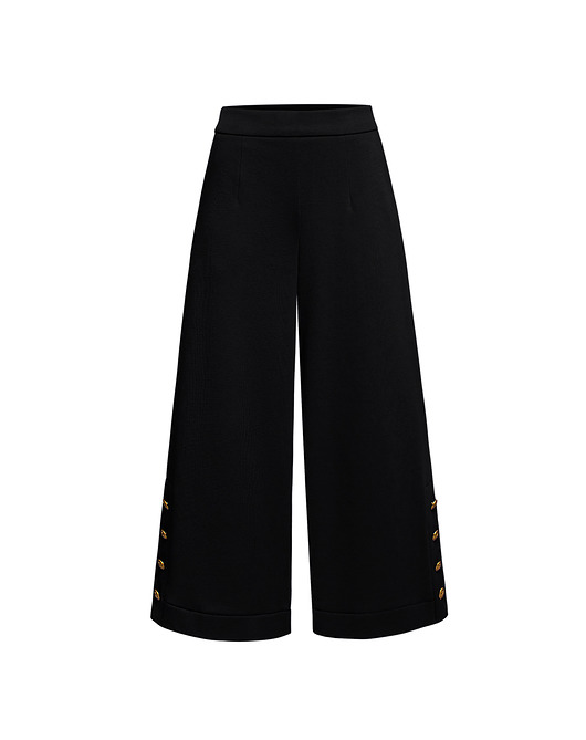 spodnie materiałowe damskie Spodnie MARKIZY black