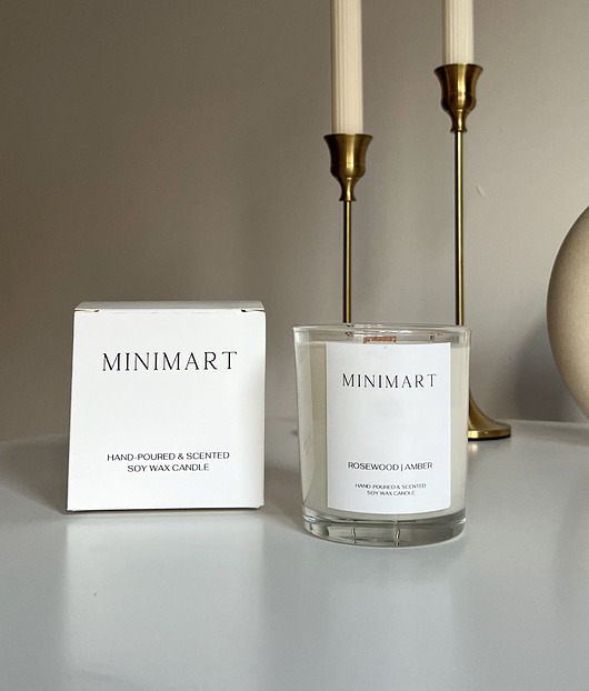 świeczniki i świece Świeca sojowa Rosewood Amber