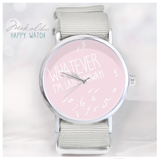 Happy Watch I'm late - Rose Quartz +ball  Makaliboo