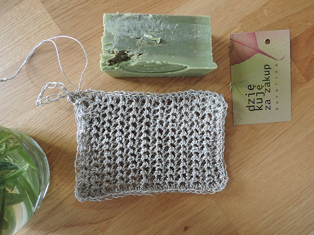 akcesoria różne Lniana eko myjka do peelingu/masażu