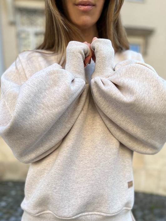 bluza bez kaptura damska Soul Jazz / bluza bawełniana z obszernymi rękawami