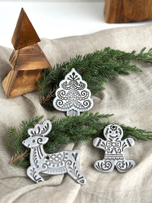 ozdoby choinkowe Zawieszki choinkowe ceramiczne ozdoby świąteczne