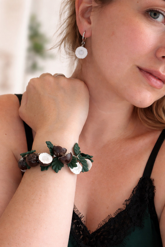 bransoletki - inne Bransoletka Kokosowa. Owoce Handmade. Polimerowa glina. Limitowana wersja