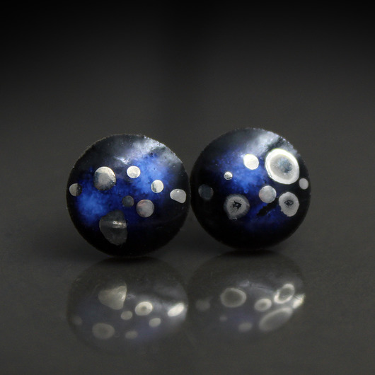 kolczyki ceramiczne Nebula 11mm /stal chirurgiczna/
