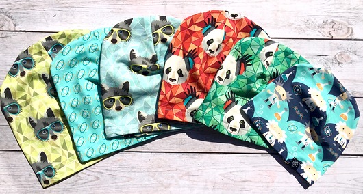 Cienka czapka i komin żółte szopy KG Handmade
