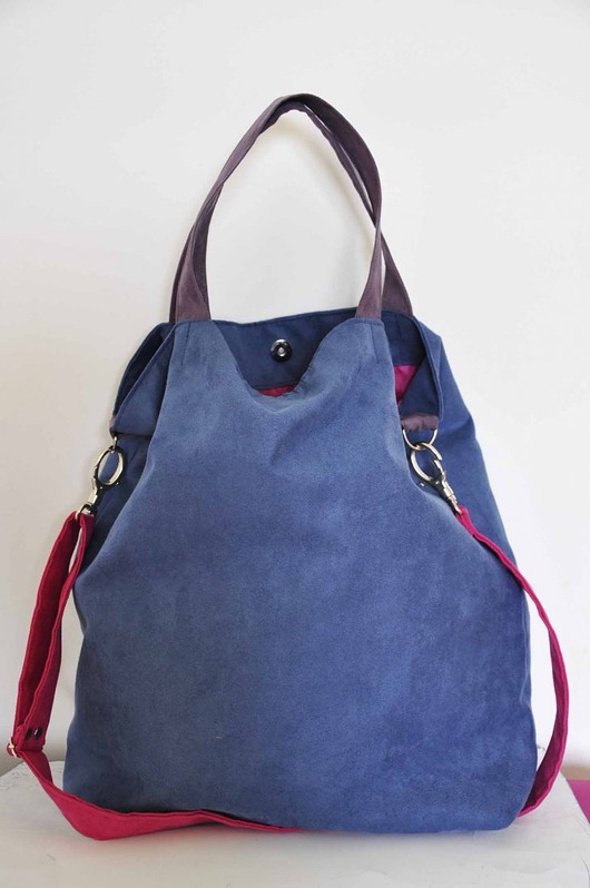torby na ramię TORBA HOBO XXL - niebieski, fuksja, wrzos