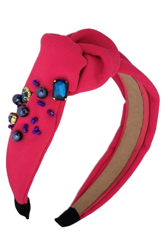opaski do włosów NUOVA opaska róż i błyskotki