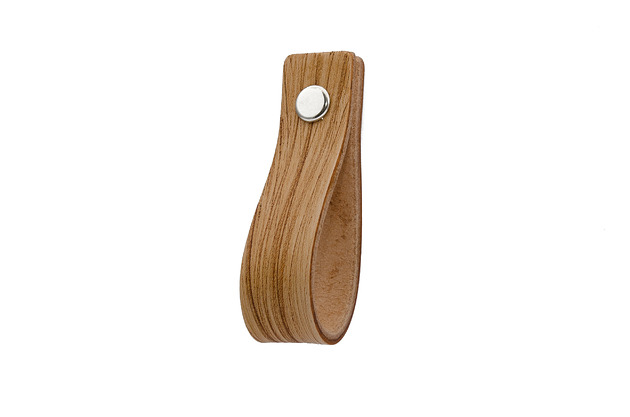 gałki do mebli Skórzany uchwyt meblowy COLORISO TAN WOOD