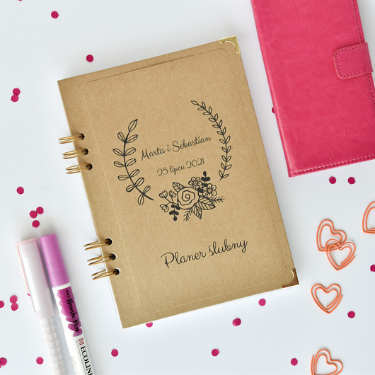 Planer ślubny organizer terminarz planner wianek Papiernik