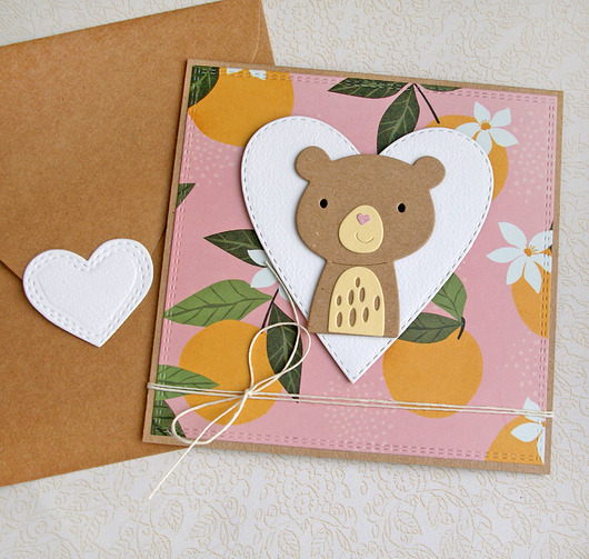 kartki scrapbooking Misia Hania : kartka na urodziny, roczek